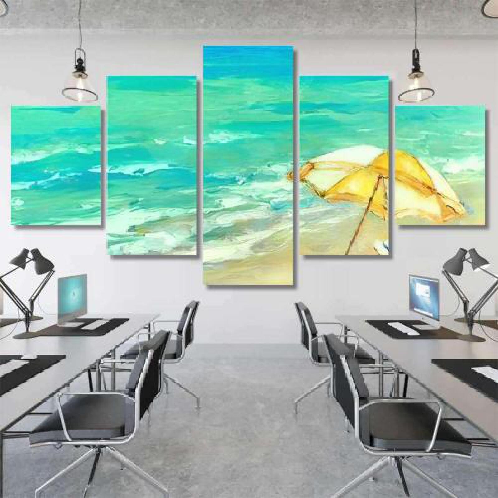 Woman Resting on Beach Under Umbrella-xinru shop