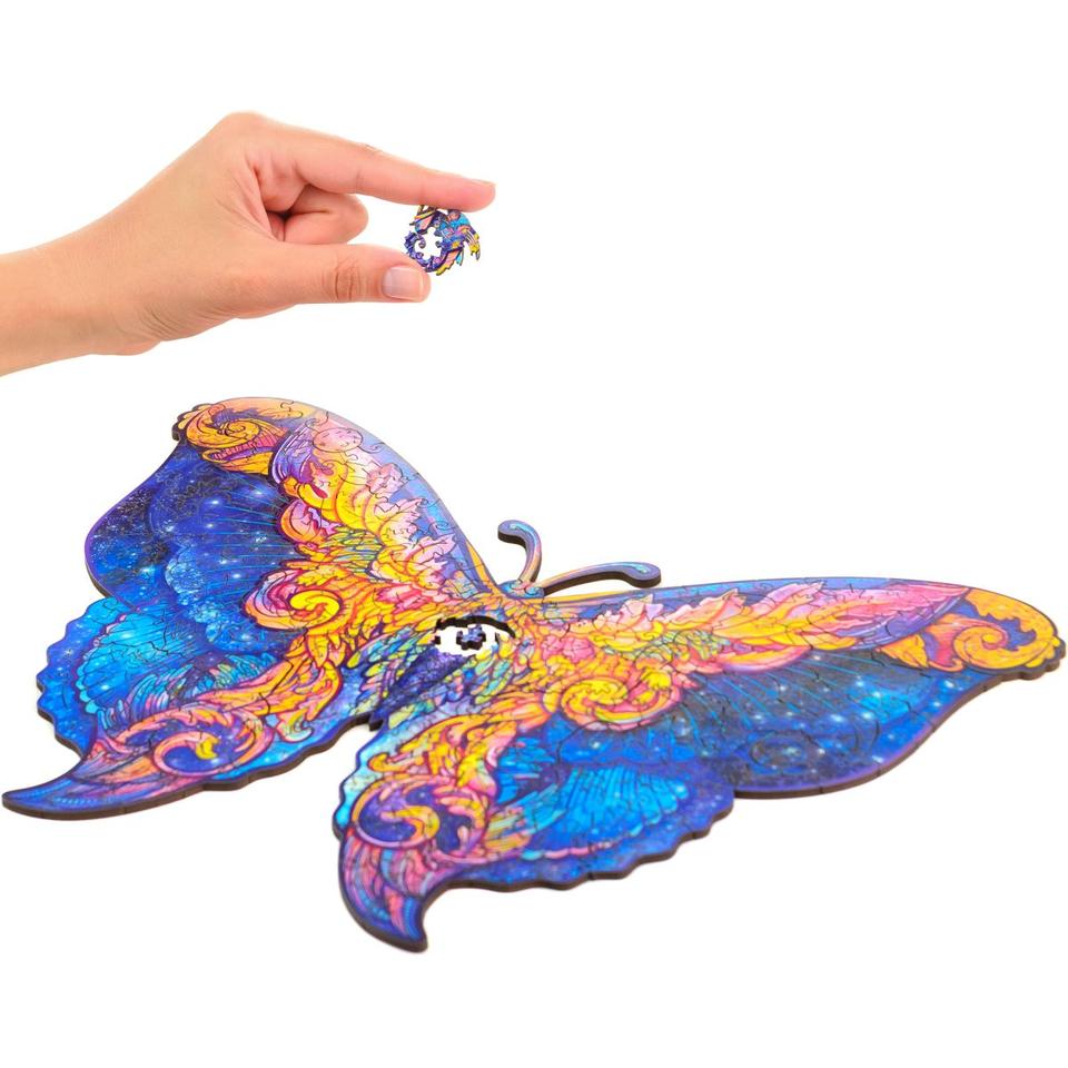 Wooden Colorful Butterflies Jigsaw Puzzle With Box-xinru