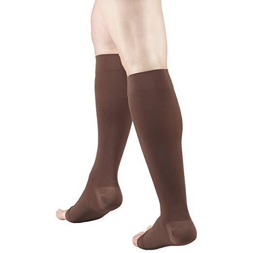 Open Toe Compression Socks - Easy to Put On Toeless Support Stockings!-xinru