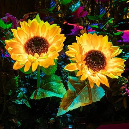 Outdoor Waterproof Solar Sunflower Garden Decor Lights-xinru
