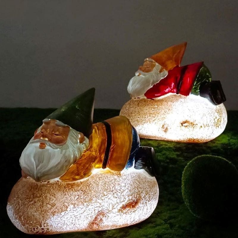 Lazy Gnome Solar Light Garden Decoration-xinru