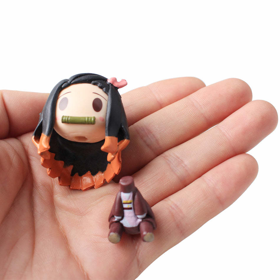 Demon Slayer Cute Figure Toy Anime Pvc Action Figure Toys Collection For Model-xinru
