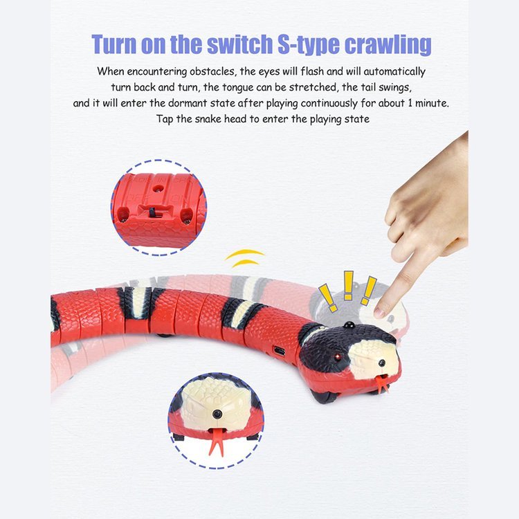 Smart Sensor Interactive Snake Toy For Cats-xinru