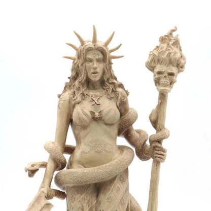 Greek Statue Home Decor Figurine Poseidon Triple Form Hecate Goddess Resin Gift-xinru