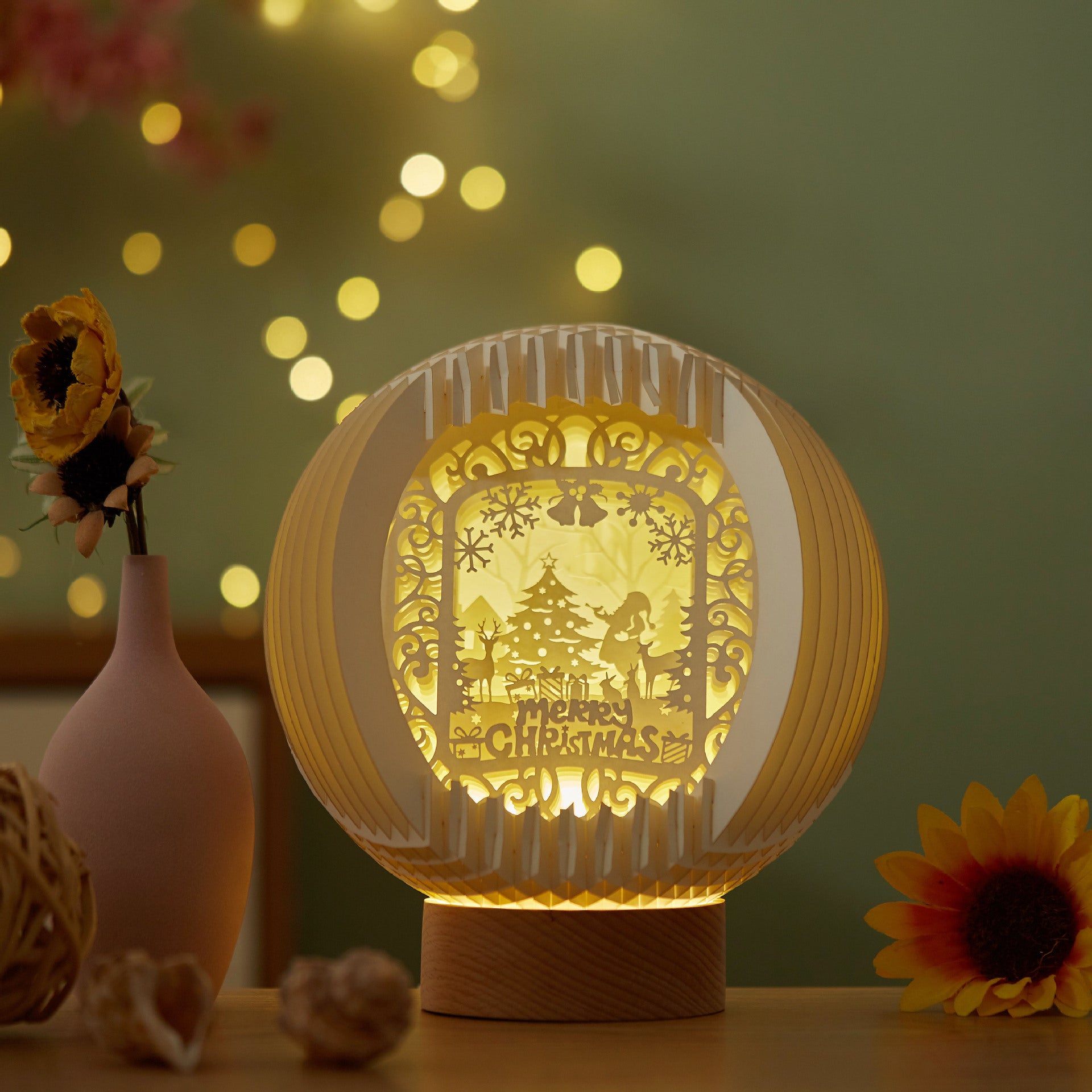 Paper Art Light And Shadow DIY Handmade Creative Paper Carving Lamp-xinru
