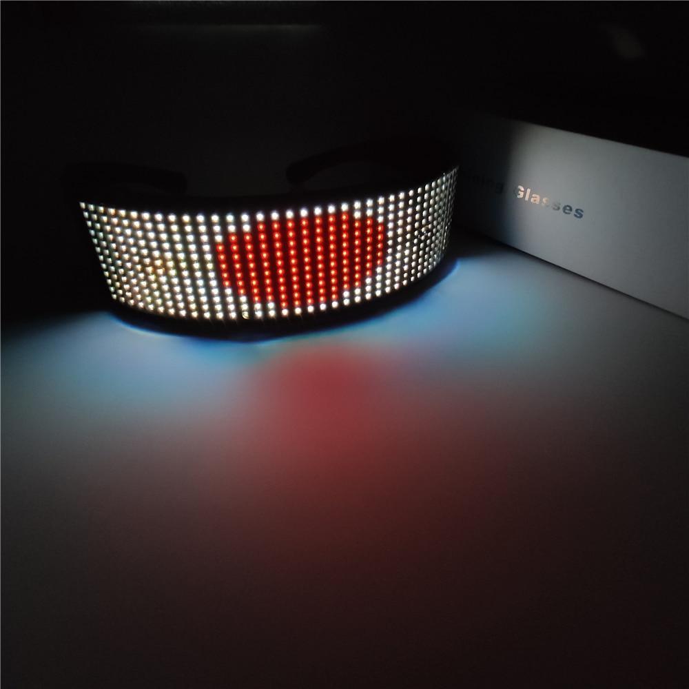 Neon LED Light Up Glasses Cyberpunk Goggles Celebration Party Events-xinru
