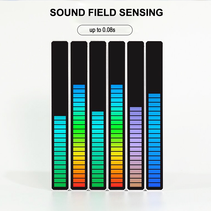 32 Bit LED Sound Control Pickup Rhythm Lights Ambient Voice Activated Light Bar-xinru