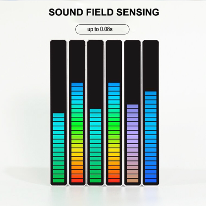 32 Bit LED Sound Control Pickup Rhythm Lights Ambient Voice Activated Light Bar-xinru