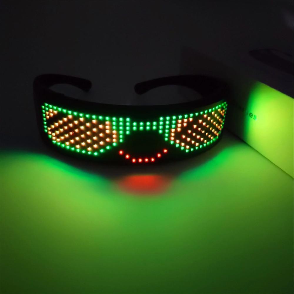 Neon LED Light Up Glasses Cyberpunk Goggles Celebration Party Events-xinru