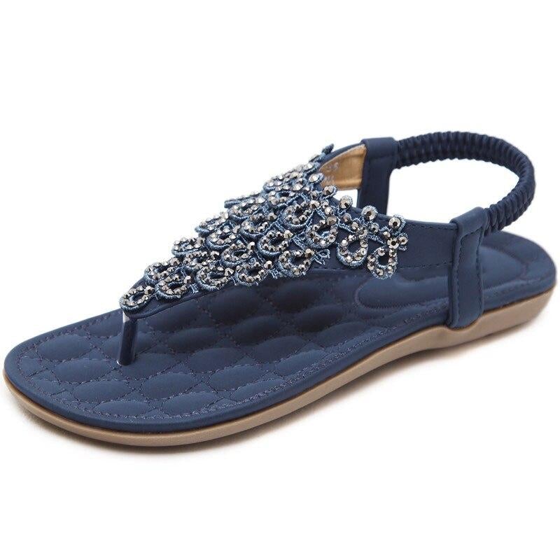 Women Summer Beach Peacock Flip Flop Female Sandals-xinru