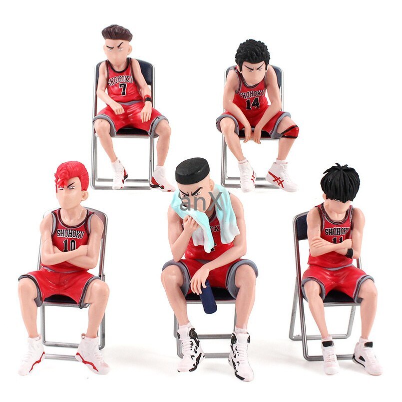 Anime Figure SLAM DUNK Sakuragi Hanamichi PVC Action Figures 5pcs-xinru
