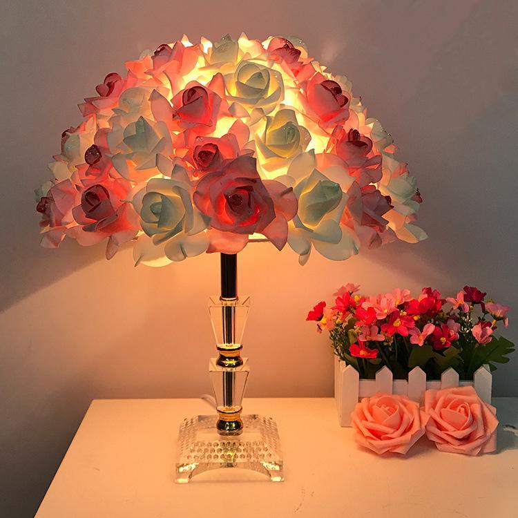 Crystal Rose Bouquet Lamp Rose Tree Table Lights-xinru shop