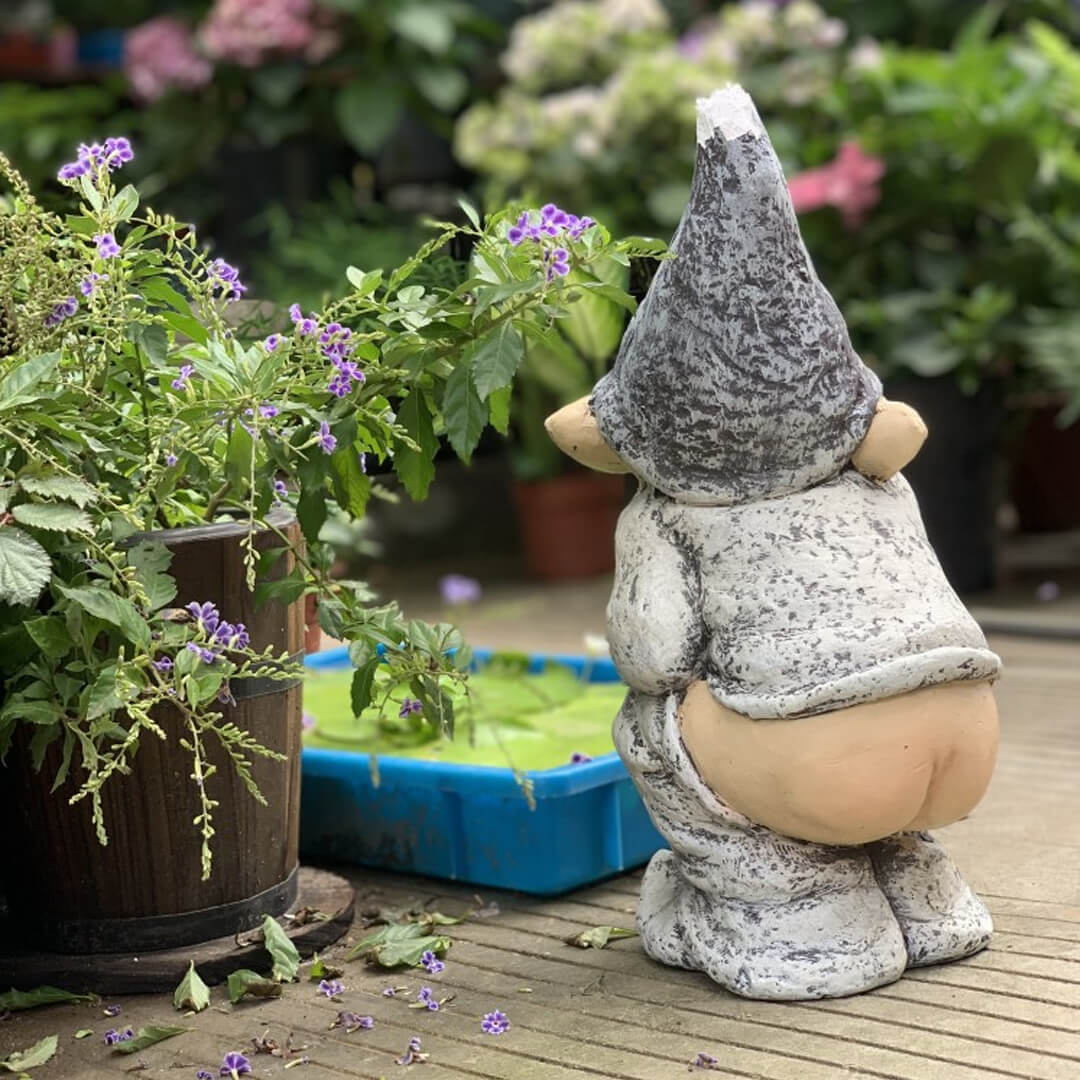 Fun Resin Gnome Mold Courtyard Miniature Elf Dwarf Statue Gargon Decoration-xinru