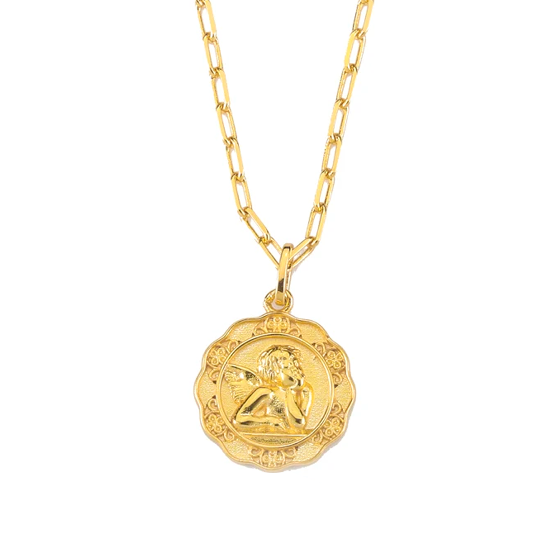 Delicate and Elegant Vintage Gold Pendant Necklace-xinru