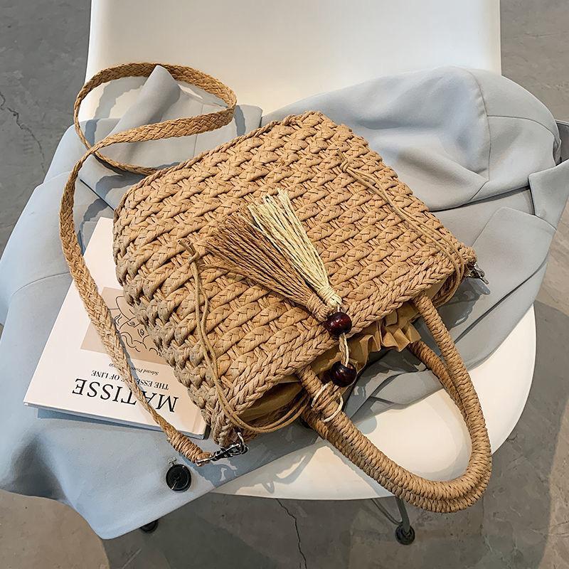 ウーブンバッグトートバッグショルダーバッグ-xinru shop