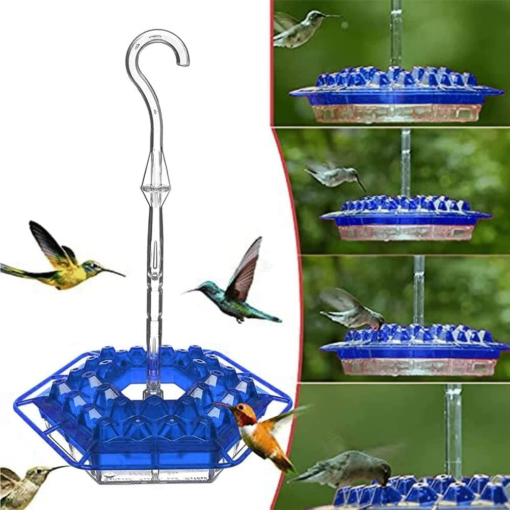 Hummingbird Feeder Outdoor Hanging Six Sides Hooked Bird Feeder-xinru