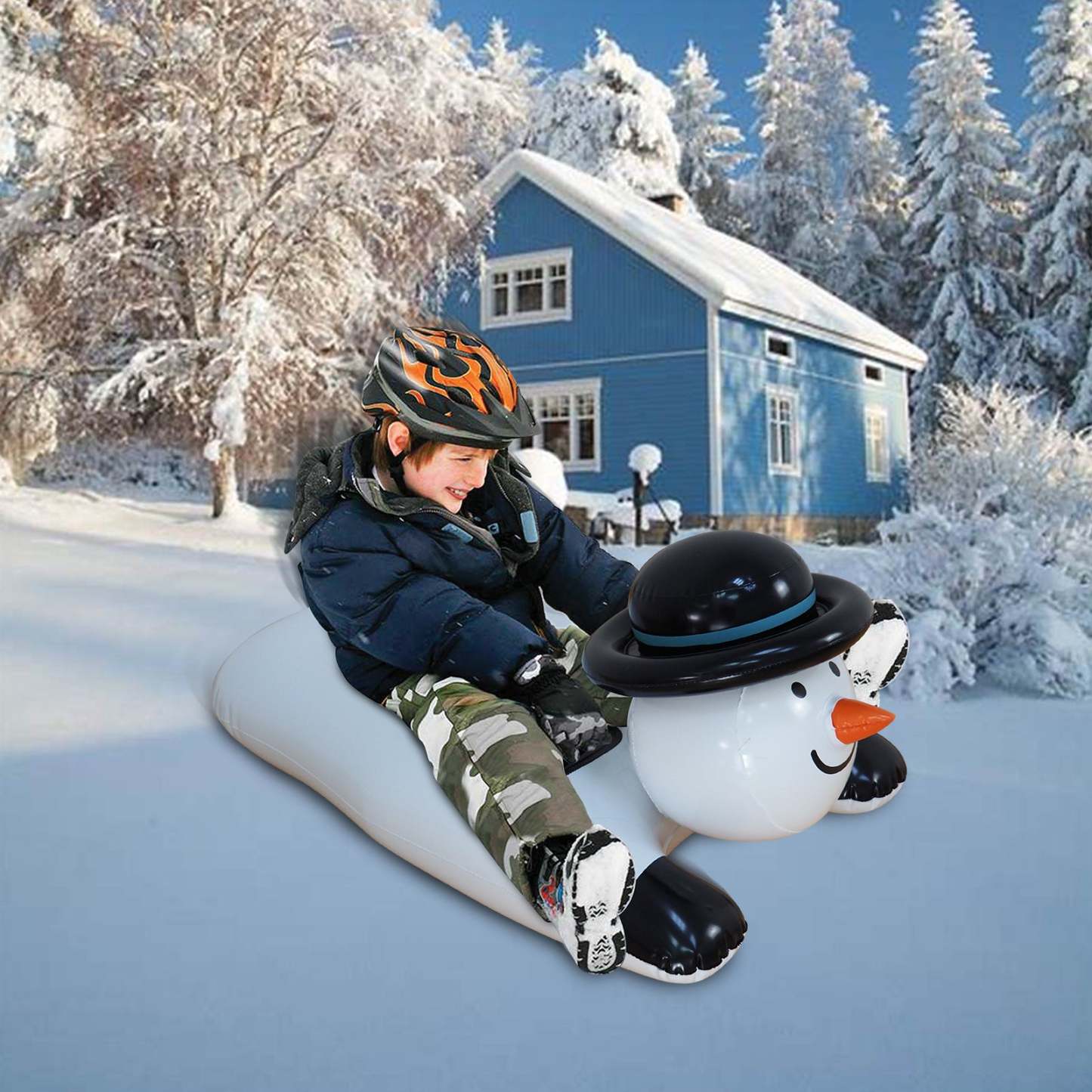 4FT PVC Inflatable Ski Circle for Children Adult Outdoor Winter Sport Toys-xinru shop