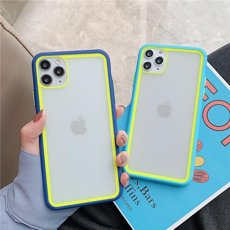 Clear Splicing Candy Color Case-xinru