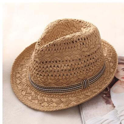 Men's Straw Fedora Vintage Panama Hat-xinru