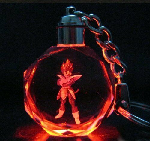 Dragon Ball Crystal Key Ring Car Keychains LED Pendant Shiny Prop Gift-xinru
