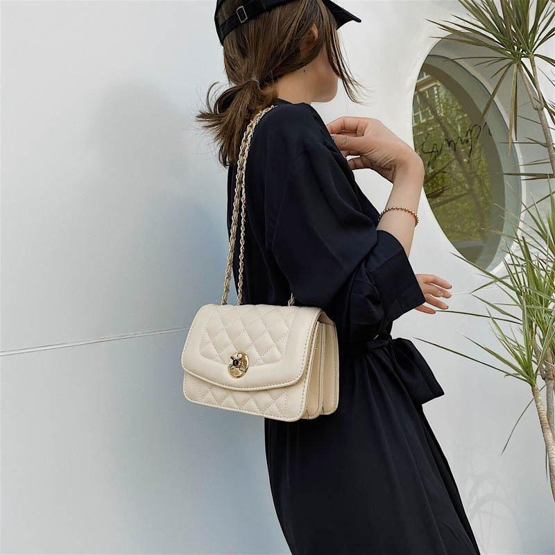 シンプルなワンショルダーチェーンバッグメッセンジャーバッグ-xinru shop