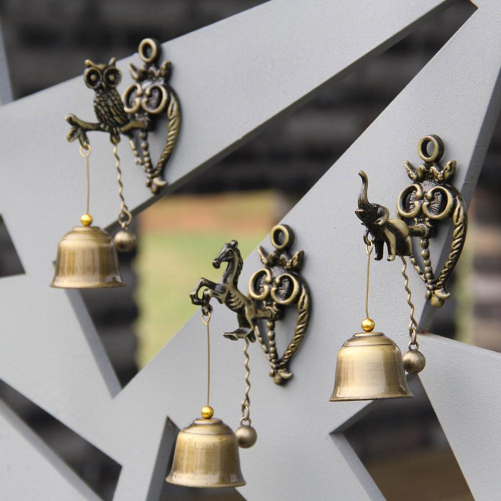 Vintage Metal Bell Door Shopkeeper Good Luck Knocker Windchime-xinru