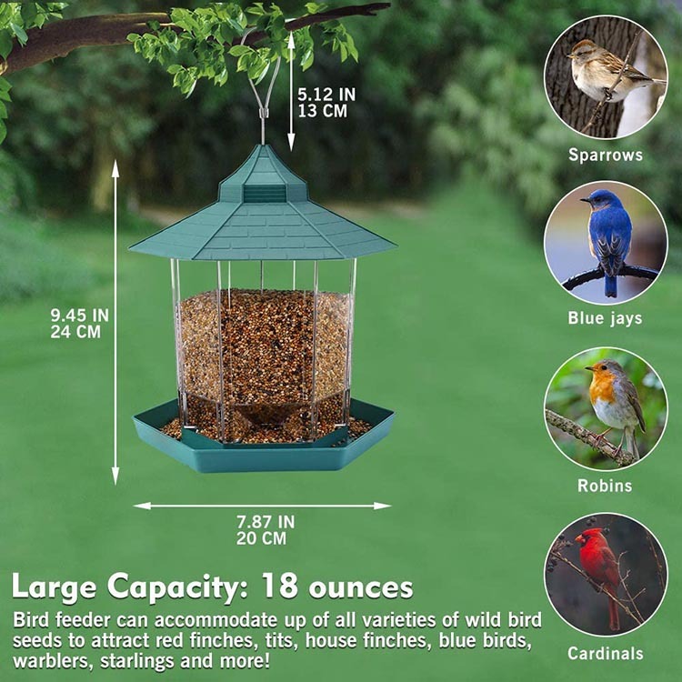 Hanging Hexagon House Shaped Bird Feeder-xinru shop
