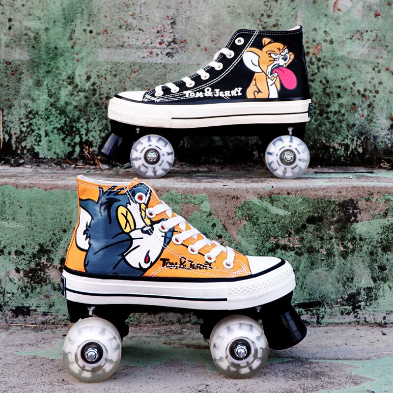 Vanskates-Tom&Jerry Canvas Roller Skates-xinru shop