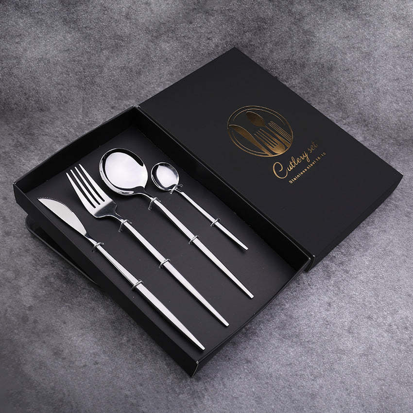 Stainless Steel Portuguese Chopsticks Spoon Fork Knife Western Tableware-xinru