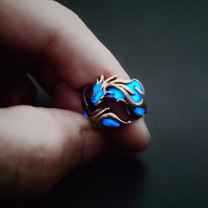 Hypoallergenic Luminous Dragon Ring  Favors For Women and Men-xinru