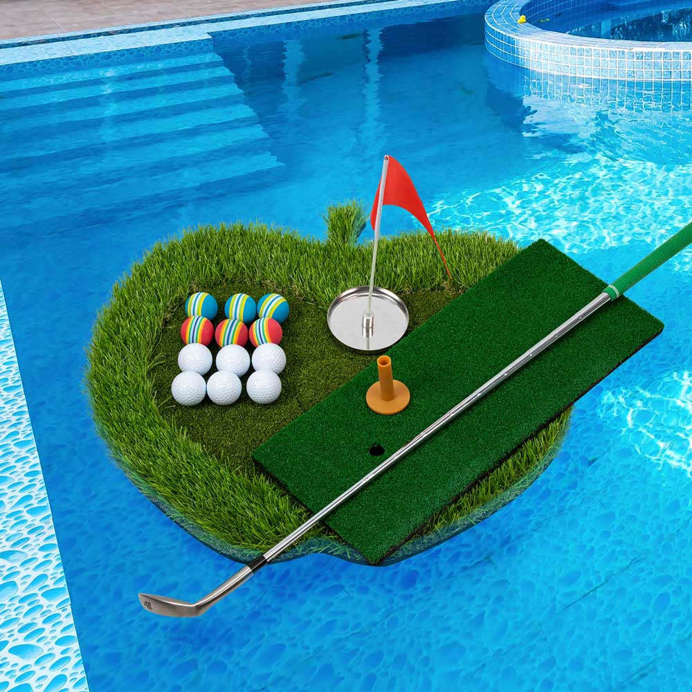 Apple Floating Golf Green Set (5*3.3ft), Perfect Golf Gift for Men Golfers-xinru shop