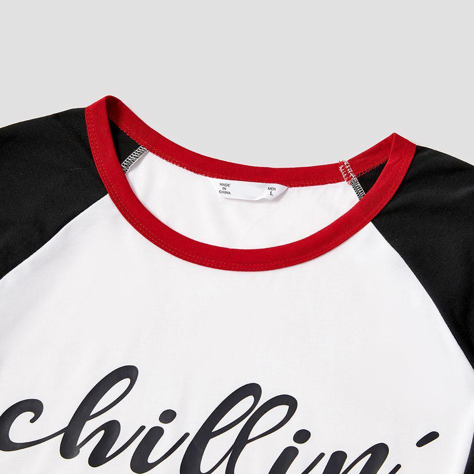 Plus Size Christmas Snowman Face and Letter Print Family Matching Long-sleeve Pajamas Sets-xinru shop