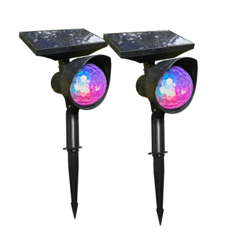 Solar Rotating Color Projection LED Outdoor Garden Lawn Light-xinru
