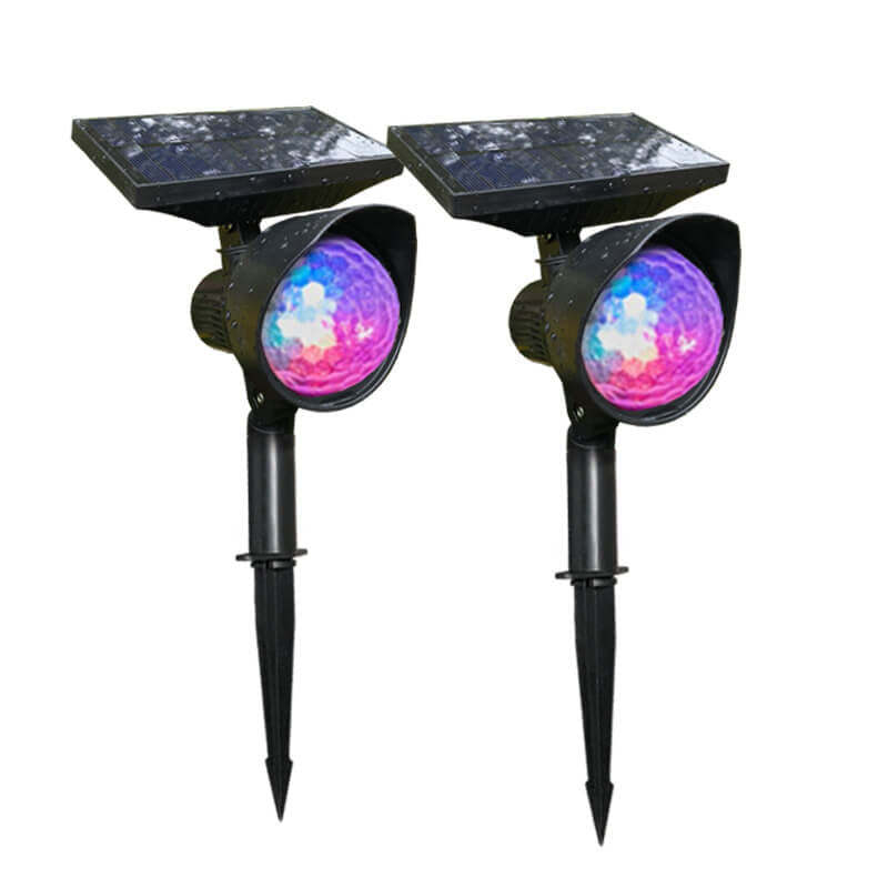 Solar Rotating Color Projection LED Outdoor Garden Lawn Light-xinru