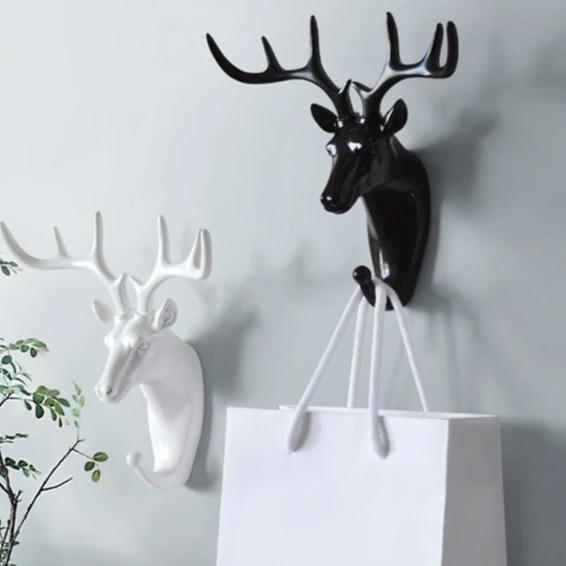 Home Decoration Nordic Multifunctional Deer Head Animal Free Punch Hook-xinru