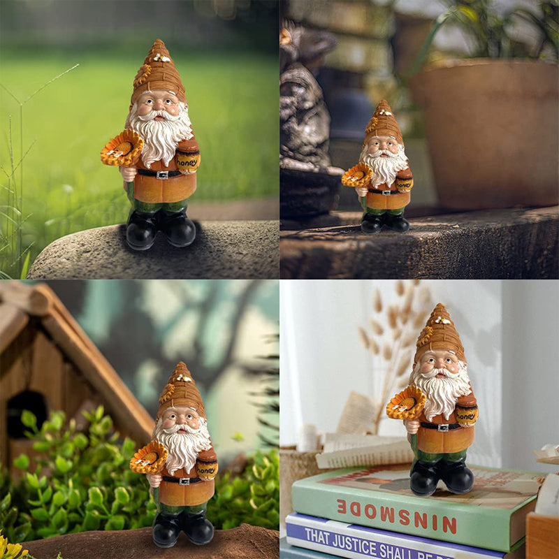 Bee Keeper Gnome With Sunflower Sign-xinru