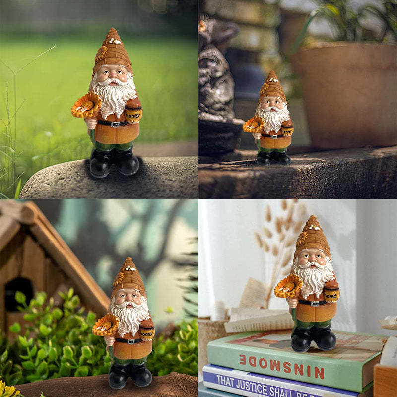 Bee Keeper Gnome With Sunflower Sign-xinru
