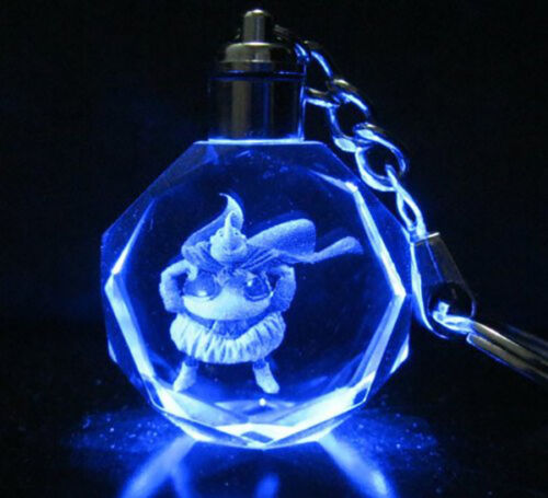 Dragon Ball Crystal Key Ring Car Keychains LED Pendant Shiny Prop Gift-xinru