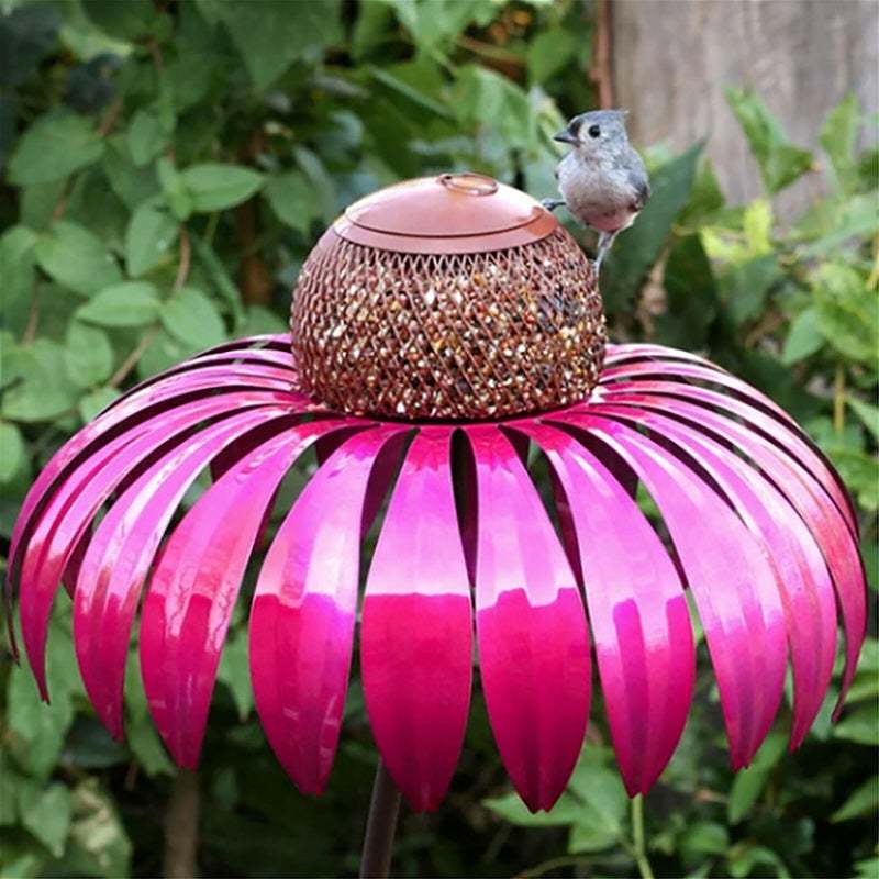 Coneflower Petal Shape Garden Bird Feeder-xinru