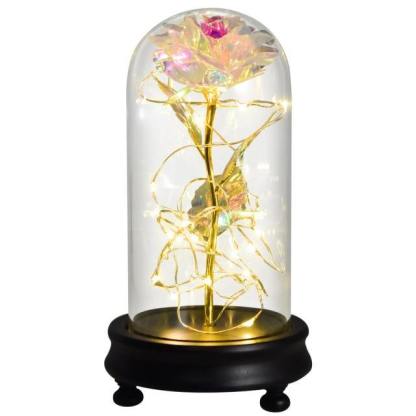 Colorful LED Crystal Glass Rose Lantern-xinru