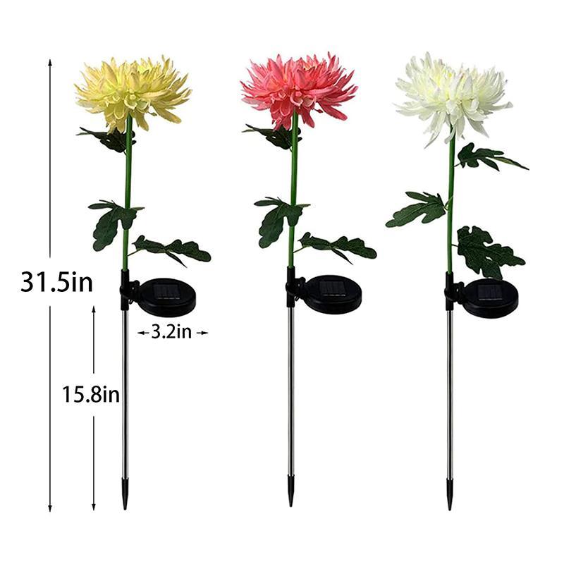 2 Pack Solar Chrysanthemum Garden Light-xinru shop