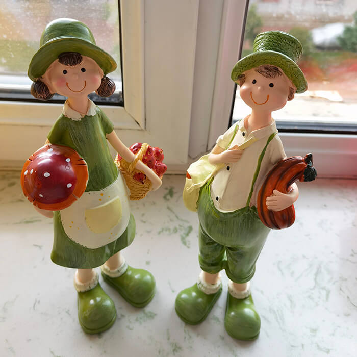 Resin Countryside Figurine Statues Garden Ornament-xinru