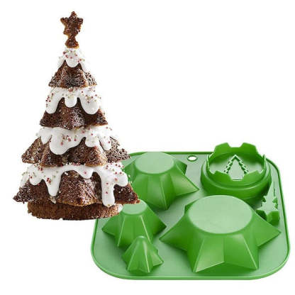 Christmas Tree Handmade DIY Silicone Cake Baking Mould-xinru