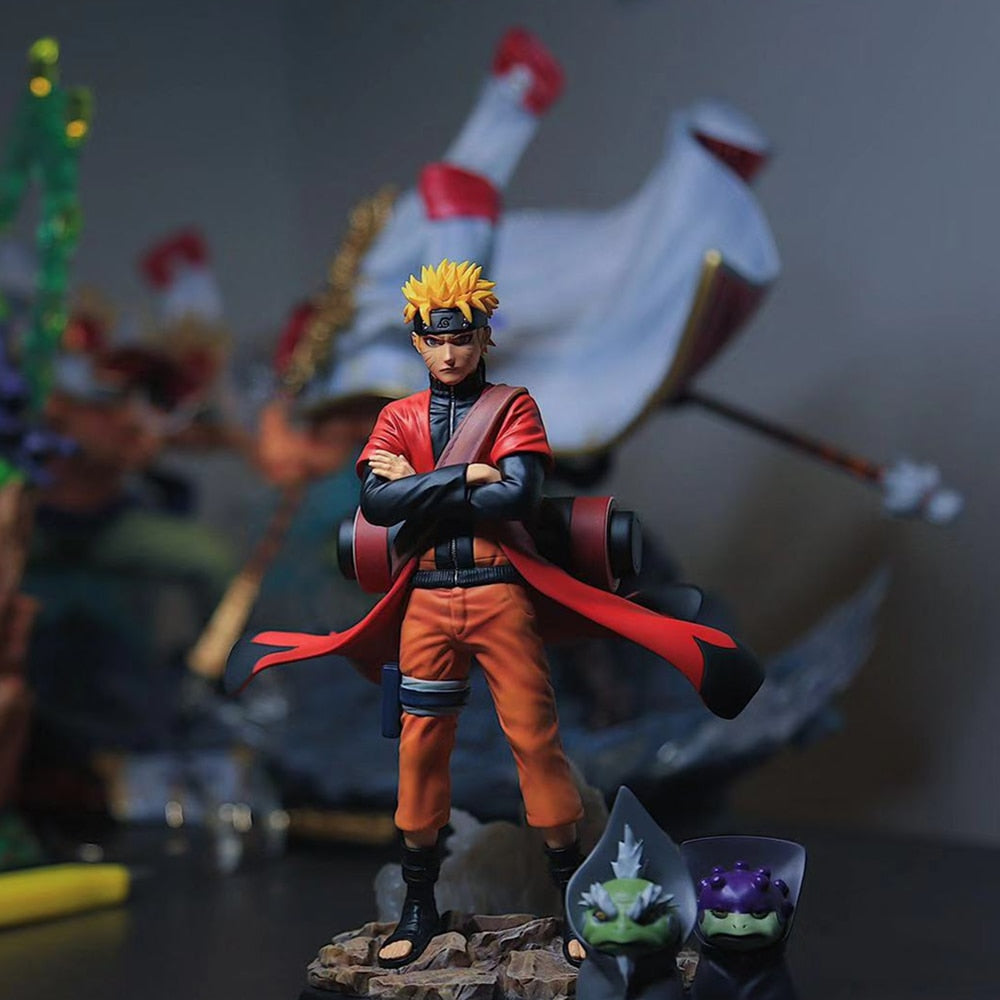 Anime Naruto Shippuden Uzumaki Naruto Sage Mode PVC Figure Statue Toys-xinru