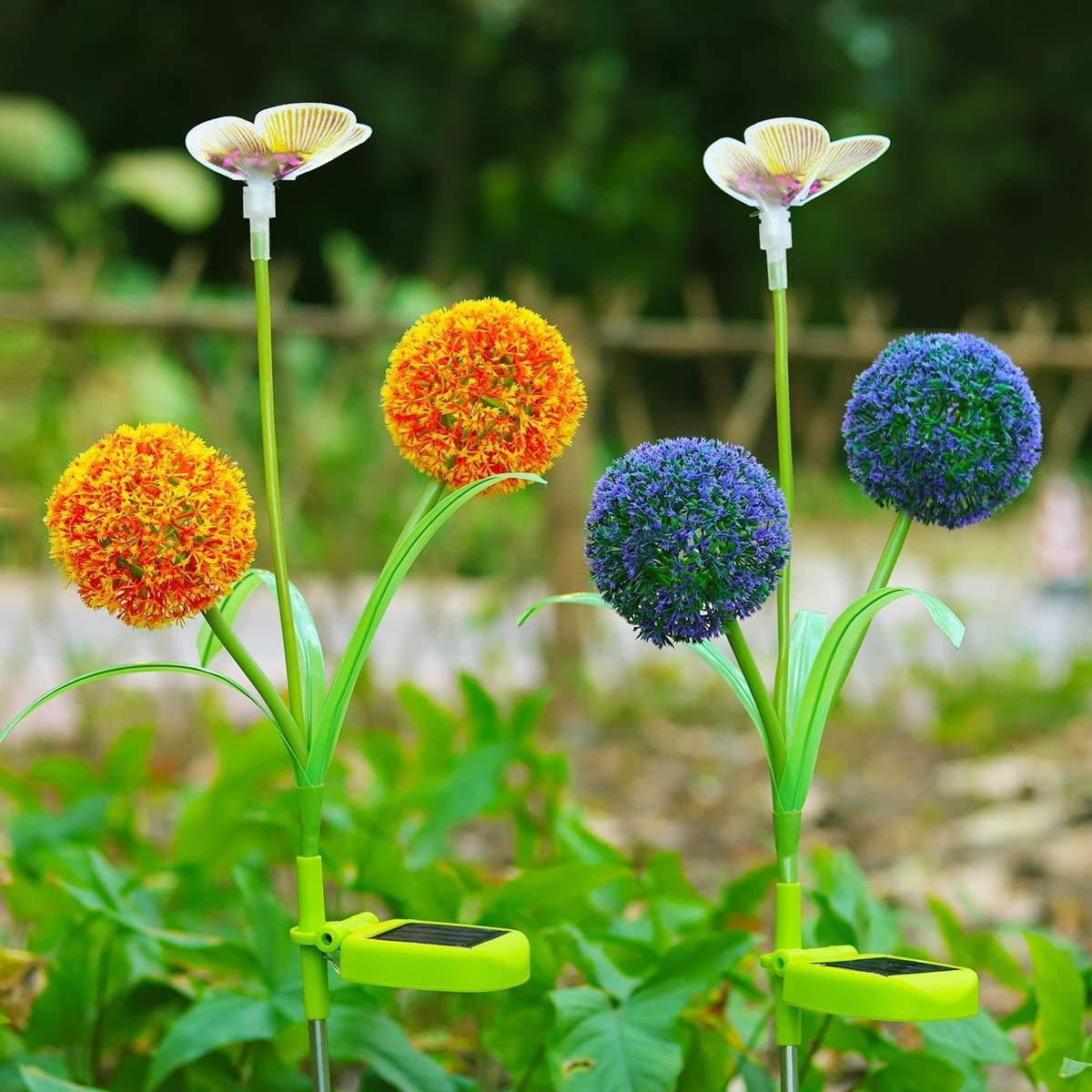 Outdoor Dandelion Flower Solar LED Light Pile Light Outdoor Garden Decoration-xinru