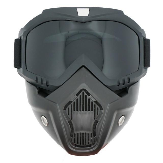Motorcycle Detachable Mask Anti-UV Off Road Helmet Goggles-xinru