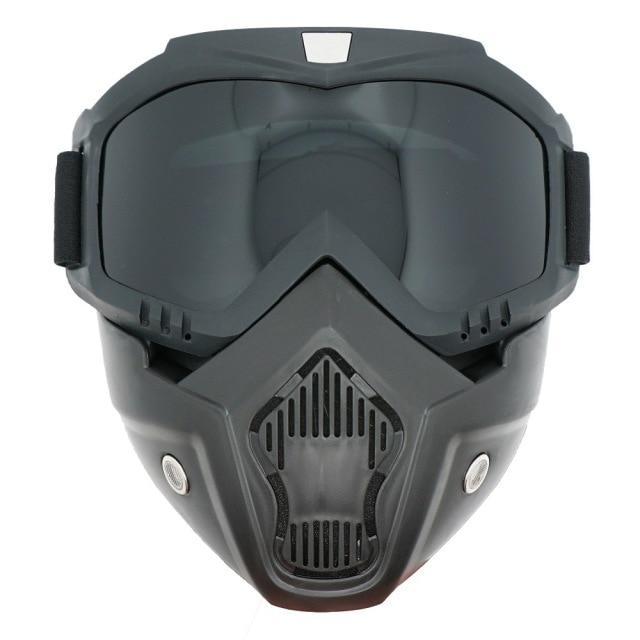 Motorcycle Detachable Mask Anti-UV Off Road Helmet Goggles-xinru