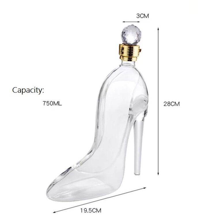Glass High Heels Wine Container Vodka Wine Container Wine Pourer-xinru