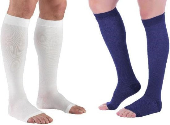 Open Toe Compression Socks - Easy to Put On Toeless Support Stockings!-xinru