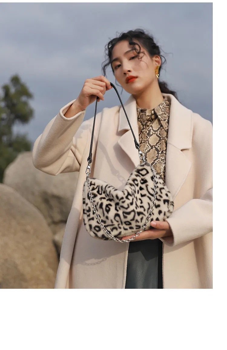 ヒョウ柄のファッションショルダーバッグ-xinru shop